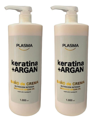 Baño De Crema Morocco Argan Oil Plasma 2 Unidades 1000ml