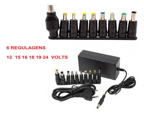 Fonte C Regulagem 12- 24v P Tv Monitor Notbook Dvr Recptor