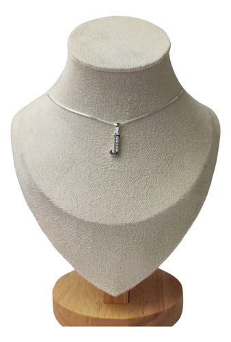 Collar Letra J  Con Circones De Plata Esterlina S925