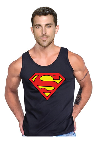 Polera  Superman Superheroe Liga De La Justicia Tank Gym