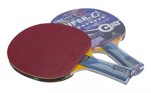 Paleta de ping pong Giant Dragon Super-G negra y roja FL (Cóncavo)