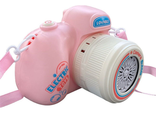 Brinquedo Lança Bolhas Pistola Bubble Camera Infantil Cor Rosa
