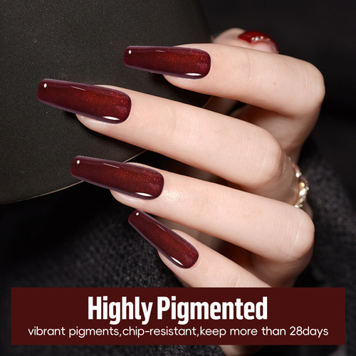 Esmalte De Uñas De Gel Rojo Burdeos De 6 Colores Para Decora
