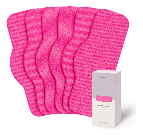 Almohadillas Lavables Para Mopa Hestia Schenley 6-pack Color Rosa