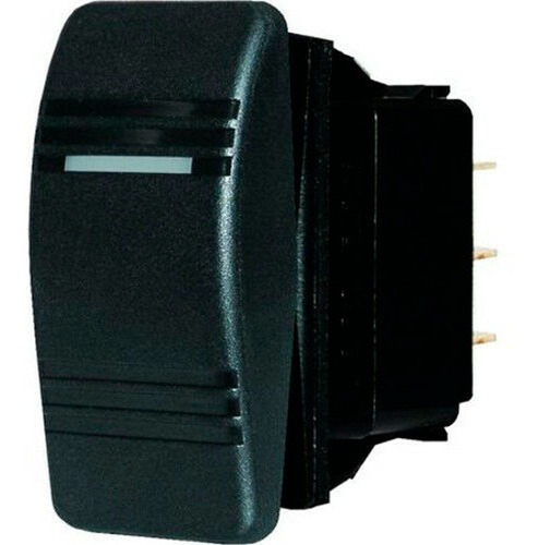 Botão Interruptor 3 Pinos On Off Preto Com Led Branco