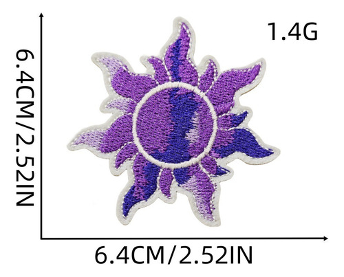 Violeta Ropa Planchar Parches Bordados Termoadhesivos 16pz