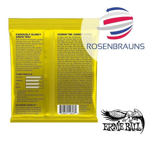 Imagen 2 de 6 de Cuerdas Guitarra Eléctrica Ernie Ball Beefy Slinky 11-54