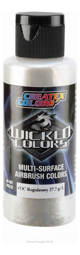 Createx Wicked Colors W420 Hot Rod Sparkle White 2oz Pintura