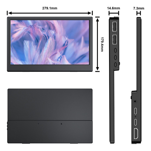 Monitor Portátil Hd De 11.6 Pulgadas External Screen