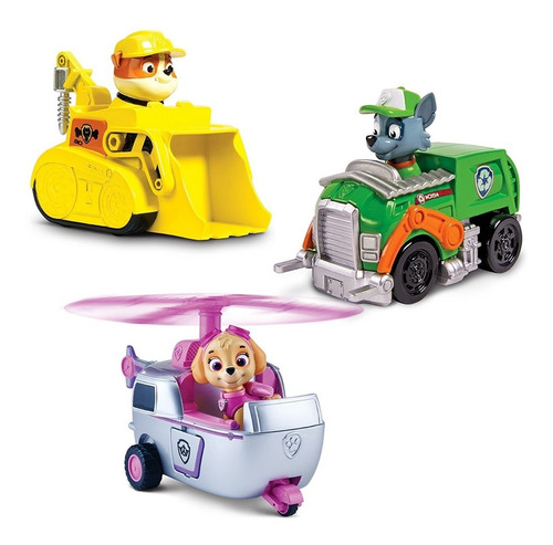 Paw Patrol Racers 3-pack Vehicle Set, Rubble/rocky/skye