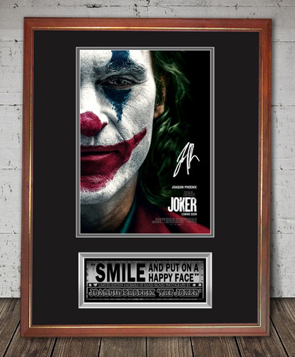 Cuadro Decorativo Joaquin Phoenix Joker Foto Firmada