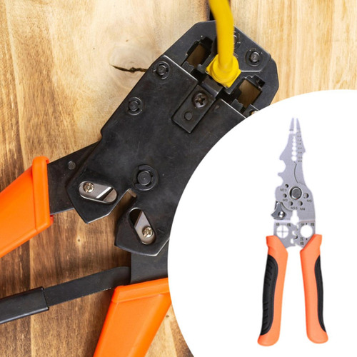 Pelacables Portátil De Acero Rico En Carbono, Naranja