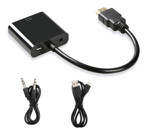 Conversor Hdmi A Vga Video C/audio Y Alimentacion Ps4 1080p