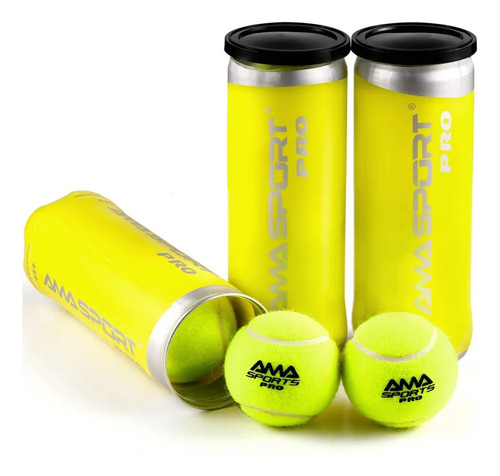 Caja 24 Tubos Pelotas Padel Ama Sport Premium Presurizadas