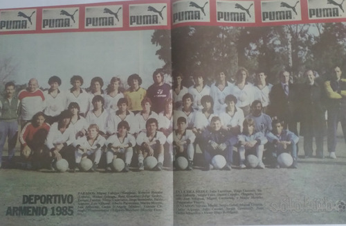 Poster Deportivo Armenio 1985 De La Revista Solo Futbol