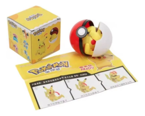 Pokémon Pikachu Articulado Pokebola
