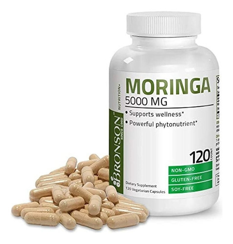 Moringa Oleifera 5000 Mg Extra Alta Potencia 50:1 120 Capsul