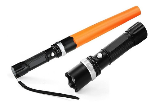 Imagen 6 de 8 de Linterna Tactica Led Zoom Recargable Baliza Cargador Usb