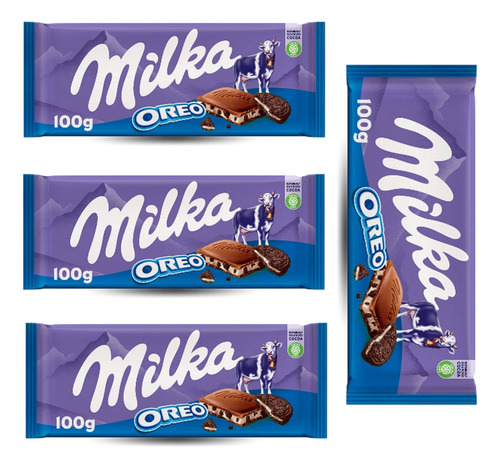 Chocolate Milka Oreo 100gr Pack 4und