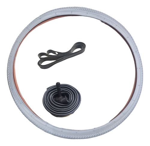 Kit 2 Llantas Refaccion Neumatica Aire Silla Ruedas 24 601a
