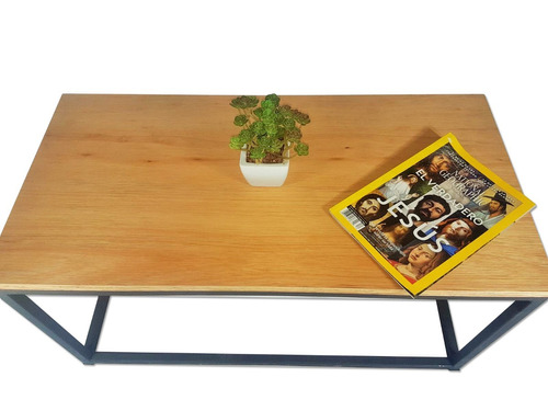 Mesa De Living, Mesita Ratona, Metal Y Madera Fenolico