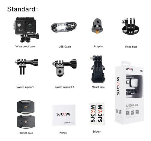 Cámara Deportiva Sjcam Sj4000 Air 4k Wifi Cámara Sumergible