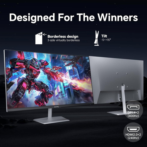 Monitor Para Juegos Ktc De 24,5 Pulgadas, 400 Hz Y 240 Hz |