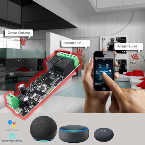 Imagen 2 de 5 de Interruptor Inteligente Wifi - Modulo De Rele 2 Canales