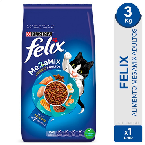 Alimento Gato Felix Adulto Megamix Proteina Purina