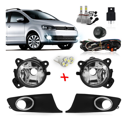 Kit Farol Neblina Spacefox 2010 2011 2012 2013 Super Led 6k