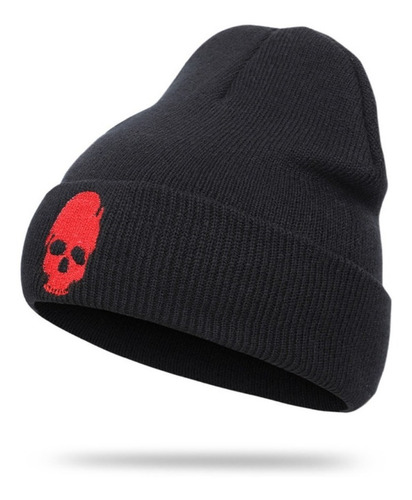 Gorro De Lana Con Diseño Calavera Frontal Dif. Colores