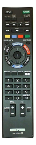 Replacement For Sony Rm-yd103 Smart Tv Remote Control
