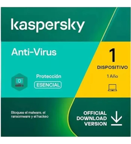 Antivirus Kaspersky - 1 Pc 1 Año