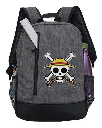 Mochila Escolar Im19 One Piece Logo Luffy 0085