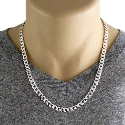 Imagen 2 de 7 de Collar Cadena Hombre Eslabones Acero Quirurgico 6mm Calidad