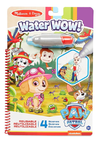 Paw Patrol Water Wow Libro Infantil Colorear Reutilizable