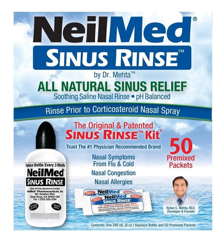 Neilmed Sinus Rinse Kit Completo De Enjuague Nasal Sinusal