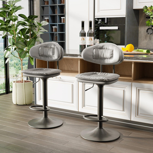 Taburete De Bar Ergonómico Ajustable Giratorio Juego De 2