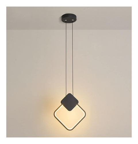 . Lámpara Colgante Led Cuadrada Minimalista Moderna