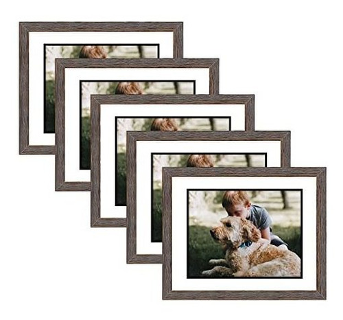 Golden State Art, 5x7 Brown Photo Frame Display Fotos 99w32