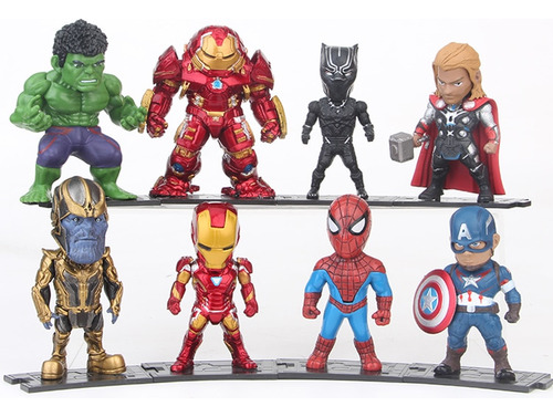 Juego De 8 Muñecos Modelo Marvel Avengers Ironman Hulk Figur
