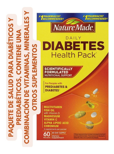 Nature Made Pack De Salud Diabetes Prediabetes 60 Días
