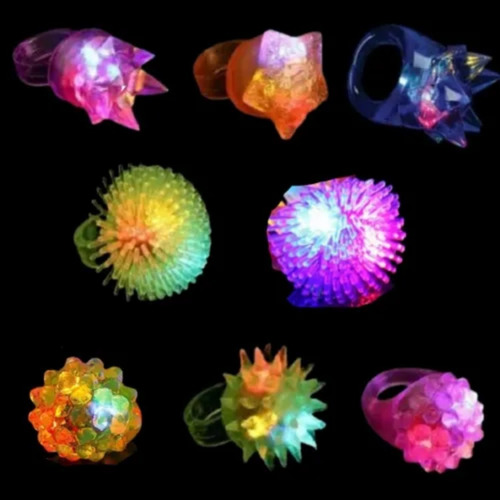 Imagen 2 de 10 de Combo Anillos Surtidos X 25 Luminosos Led Surtidos Cotillon