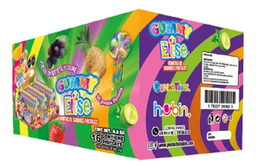 Gomita Rehilete Suave Hubin Paleta Sabor Frutal 2pack 60 Pzs