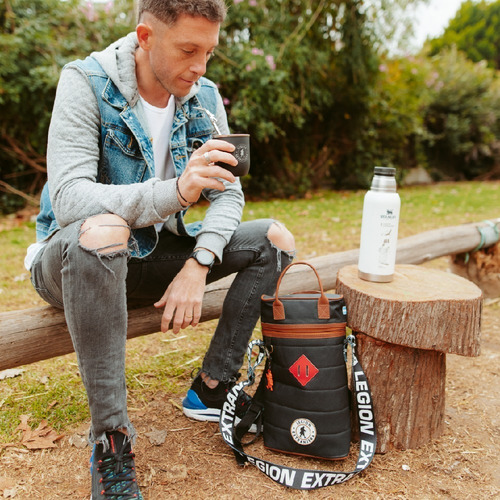 Imagen 5 de 10 de Mochila Matera Pampa Rambo Rap Negro