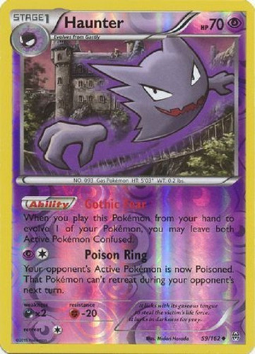 Haunter 59/162 Reverse Holo Poco Comun Pokemon Tcg