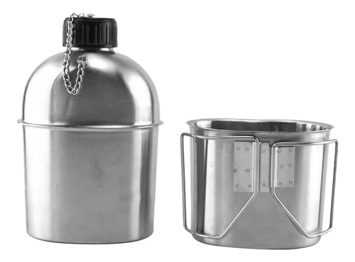 Cantimplora 1l Y Copa De .6l De Material Acero Inxodiable