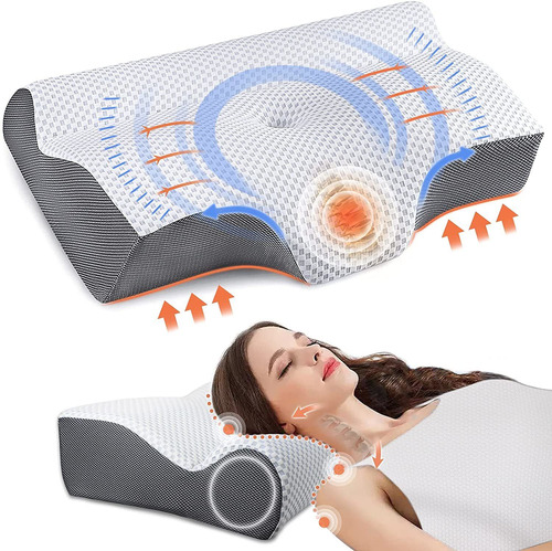 Ikstar 3 En 1 Almohada Cervical De Espuma Viscoelástica Para