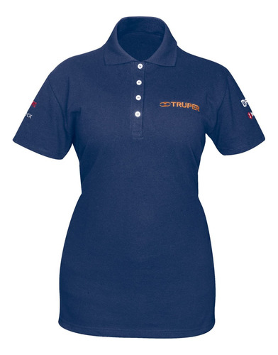 Playera Tipo Polo Para Dama Azul Grande Truper 60472