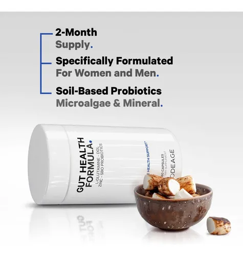 Suplementos Codeage Gut Health, 180 Cápsulas, Fórmula Vegana